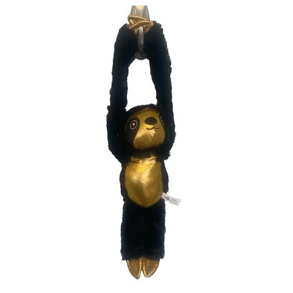 Sloth Toy Factory Plush Paradise Stuffed Animal Black Gold Hanging 12 Inch - Picture 1 of 9
